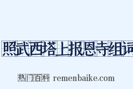 照武西塔上报恩寺组词是什么意思的图片